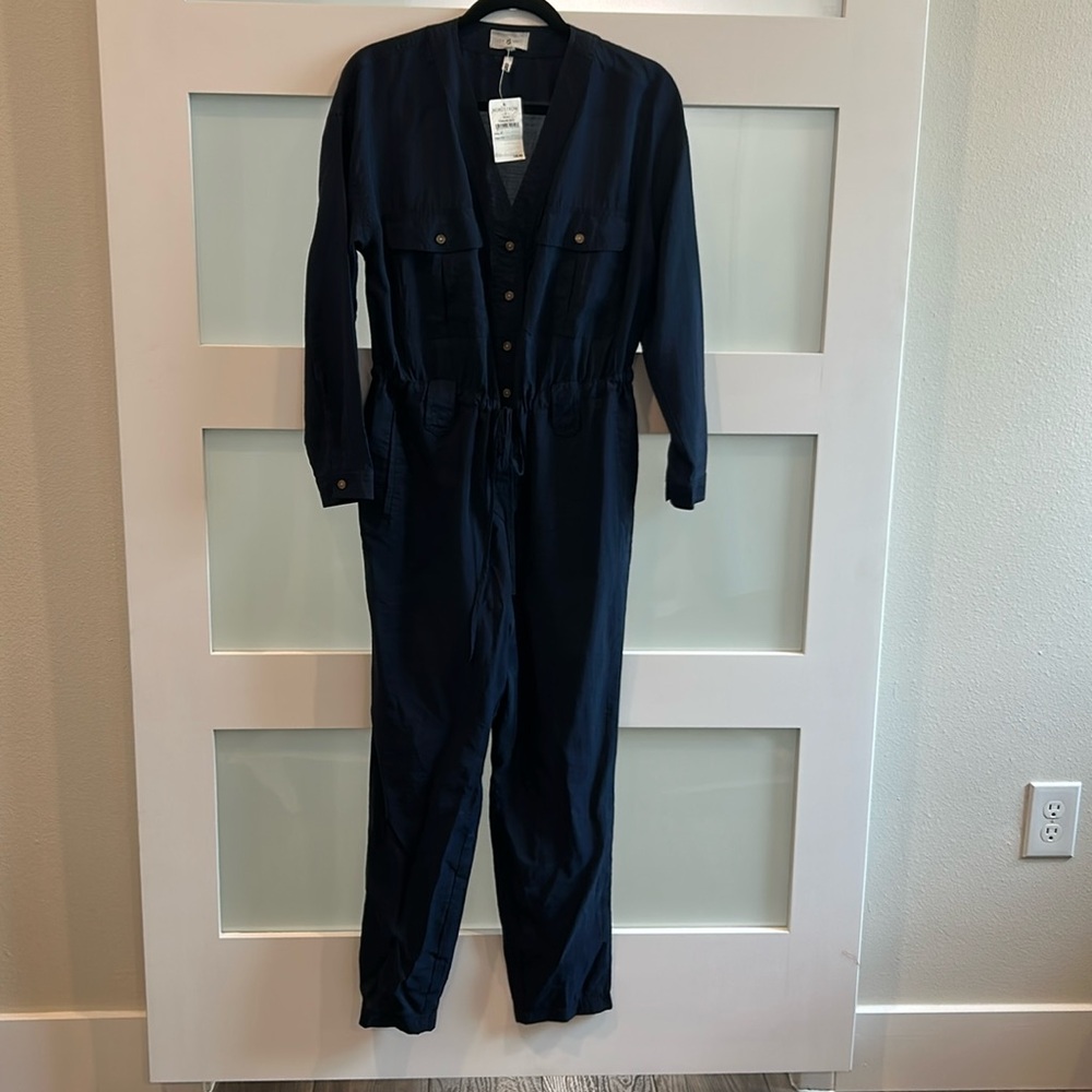 Lou & grey navy blue‎ modal blend jumpsuit M NWT